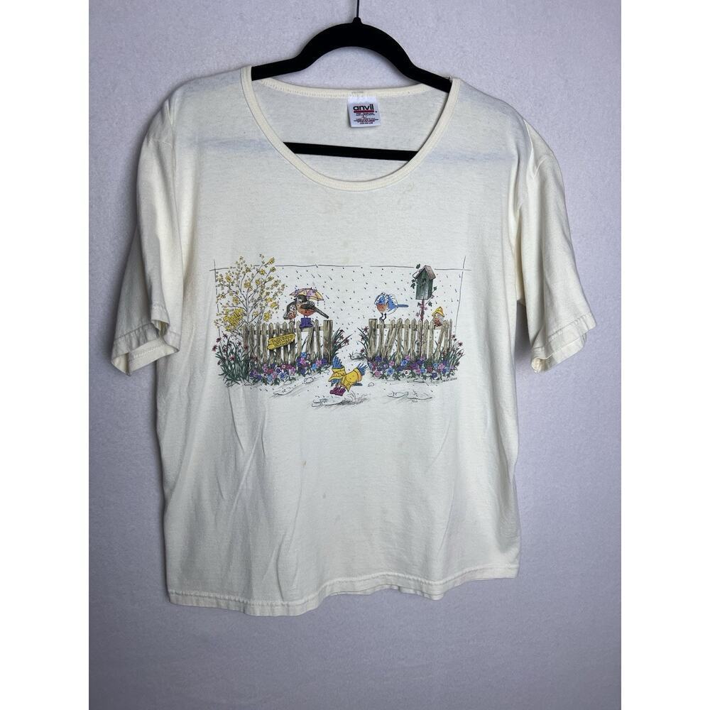 Vintage 90s Anvil Cotton Short Sleeve Grandma Graphic T-Shirt Women's Size Large